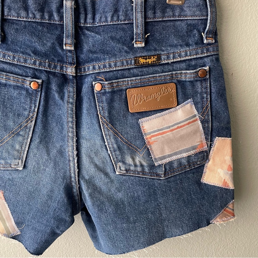 Wrangler | Upcycled Patchwork Distressed Denim Cu… - image 3
